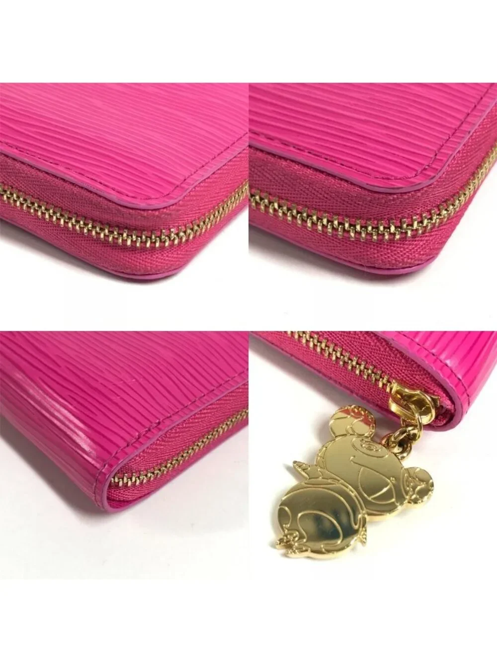 Louis Vuitton Coin Case LV TM Zippy Purse Epi Leather Pink